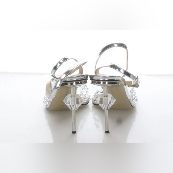 MACH & MACH Crystal Embellished Clear Heels Size 38.5 - Picture 6 of 7